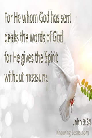 John 3:34 He Gives The Spirit Without Measure (white)